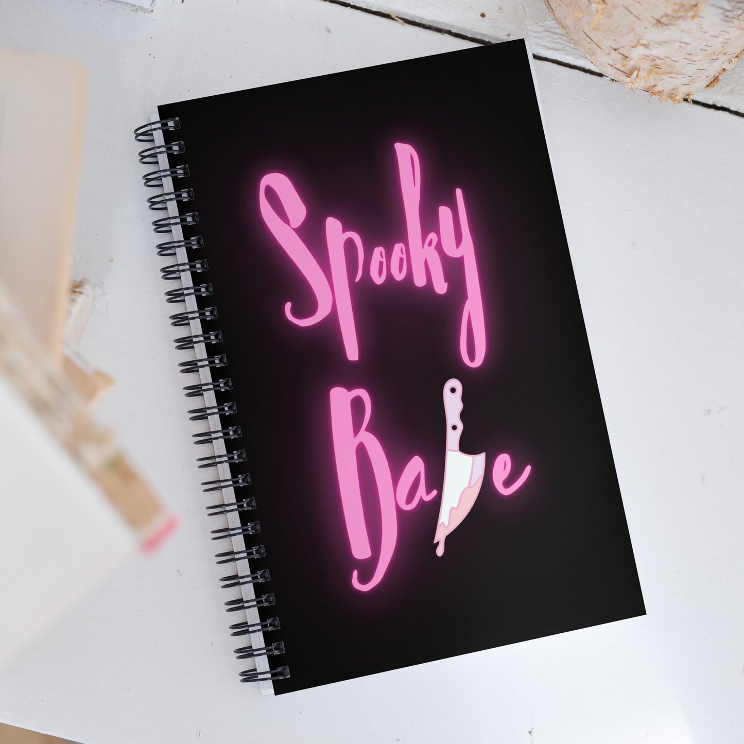 Spooky Babe Spiral notebook